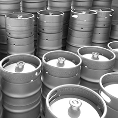 Nerezové sudy DIN KEG